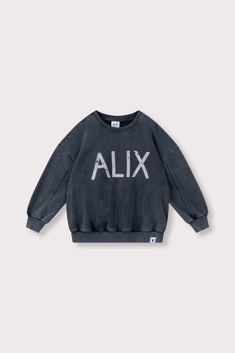 Meisjes Sweater van  in de kleur Charcoal grey in maat 158-164.