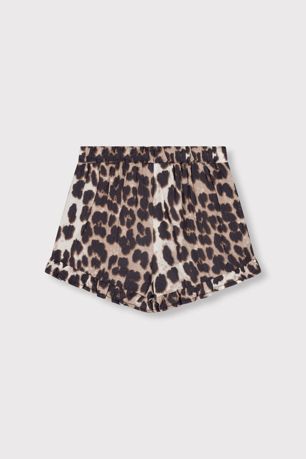 ALIX Mini woven animal shorts with ruffles