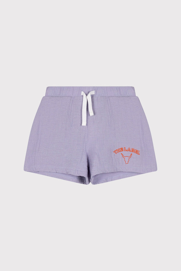 Meisjes woven crinkle shorts van ALIX Mini in de kleur lilac in maat 158-164.