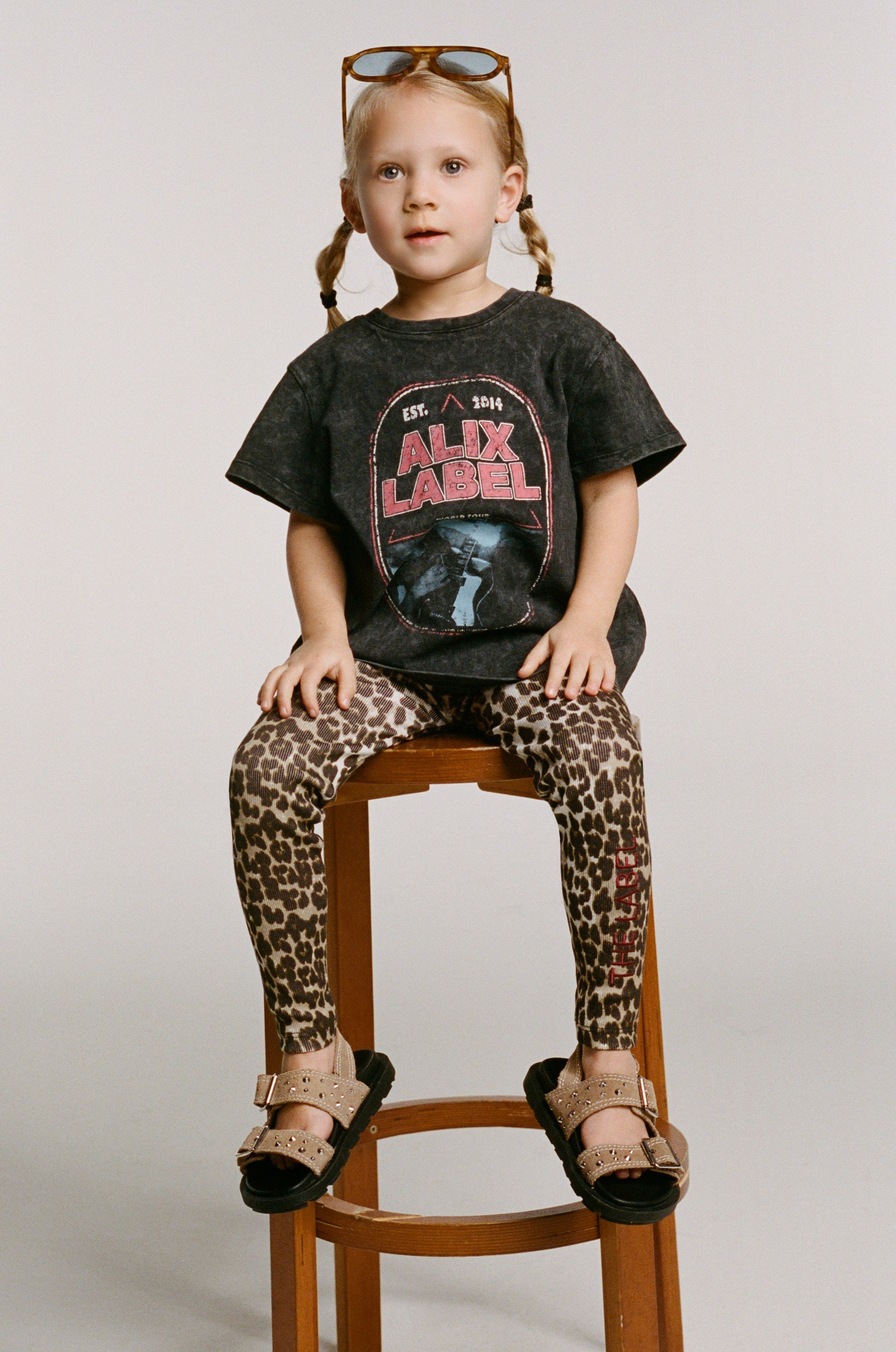 Meisjes knitted animal legging van ALIX Mini in de kleur animal in maat 158-164.