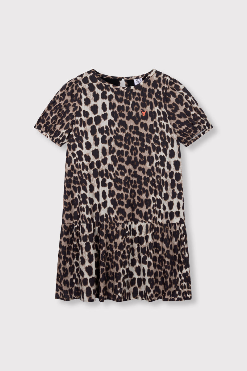 Meisjes woven animal dress van ALIX Mini in de kleur animal in maat 158-164.