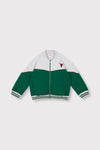Meisjes knitted sporty jacket van ALIX Mini in de kleur green in maat 158-164.