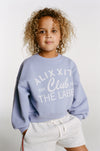 Meisjes knitted ALIX club print sweater van ALIX Mini in de kleur lilac in maat 158-164.