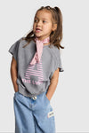 Meisjes knitted sleeveless sweat van ALIX Mini in de kleur charcoal grey in maat 158-164.