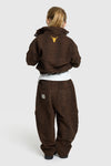 Meisjes Kids woven leopard cargo pants van ALIX Mini in de kleur Animal in maat 158-164.