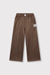 Meisjes Kids knitted shiny wide leg pants van ALIX Mini in de kleur Warm Brown in maat 146-152.