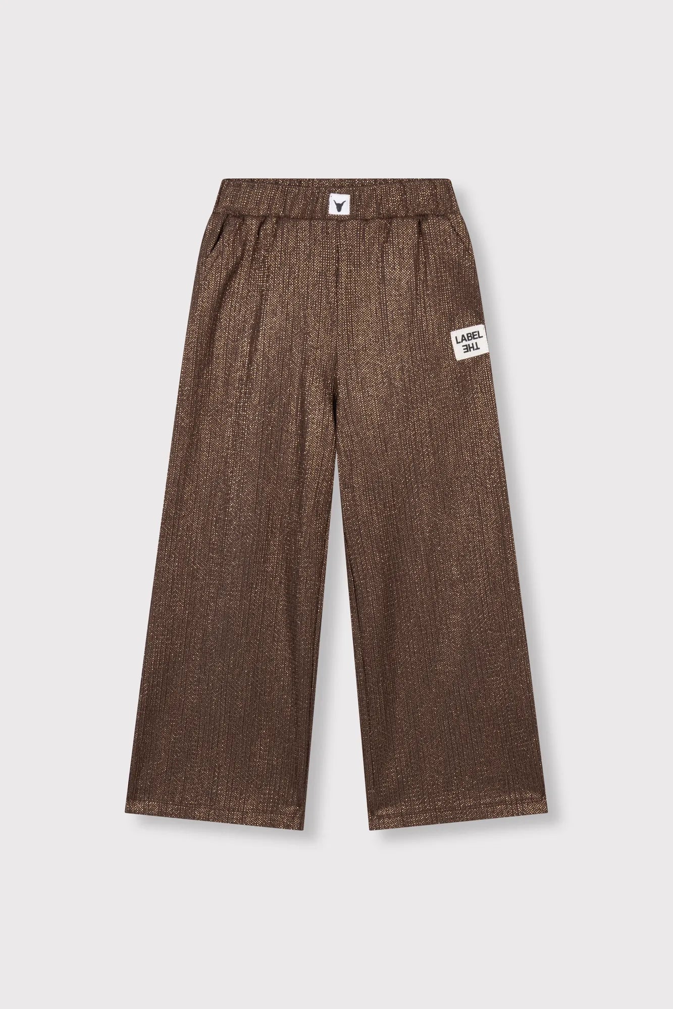 ALIX Mini Kids knitted shiny wide leg pants