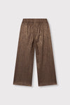Meisjes Kids knitted shiny wide leg pants van ALIX Mini in de kleur Warm Brown in maat 146-152.