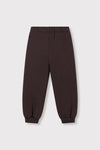 Meisjes Kids knitted pintuck pants van ALIX Mini in de kleur Warm Brown in maat 158-164.