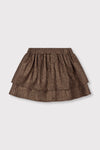 Meisjes Kids knitted shiny skirt van ALIX Mini in de kleur Warm Brown in maat 158-164.