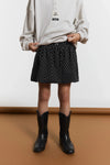Meisjes Kids woven dot skirt van ALIX Mini in de kleur Black / White in maat 158-164.