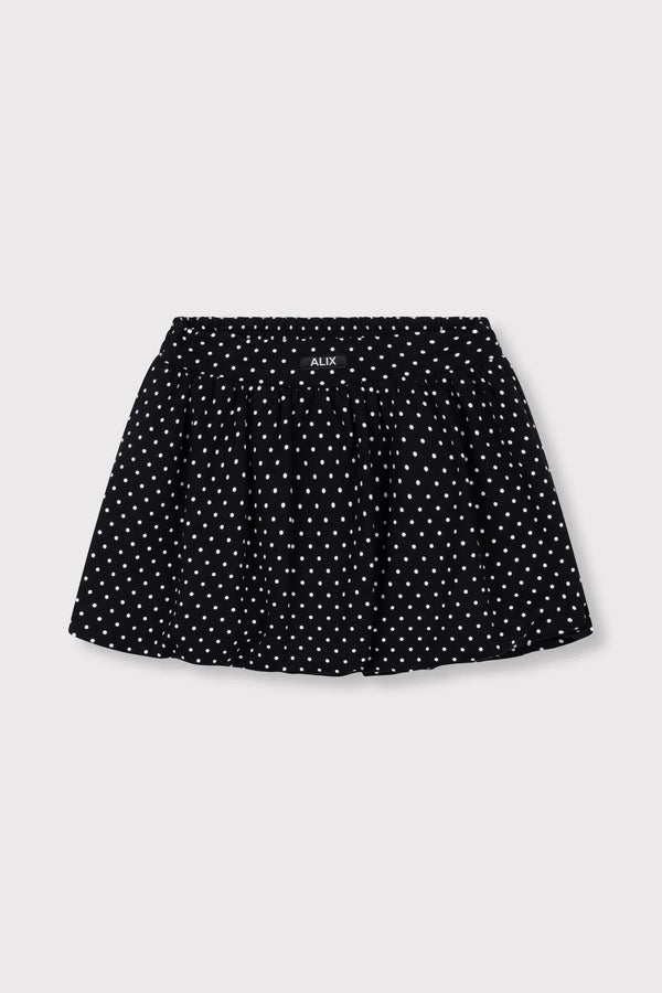 Meisjes Kids woven dot skirt van ALIX Mini in de kleur Black / White in maat 158-164.