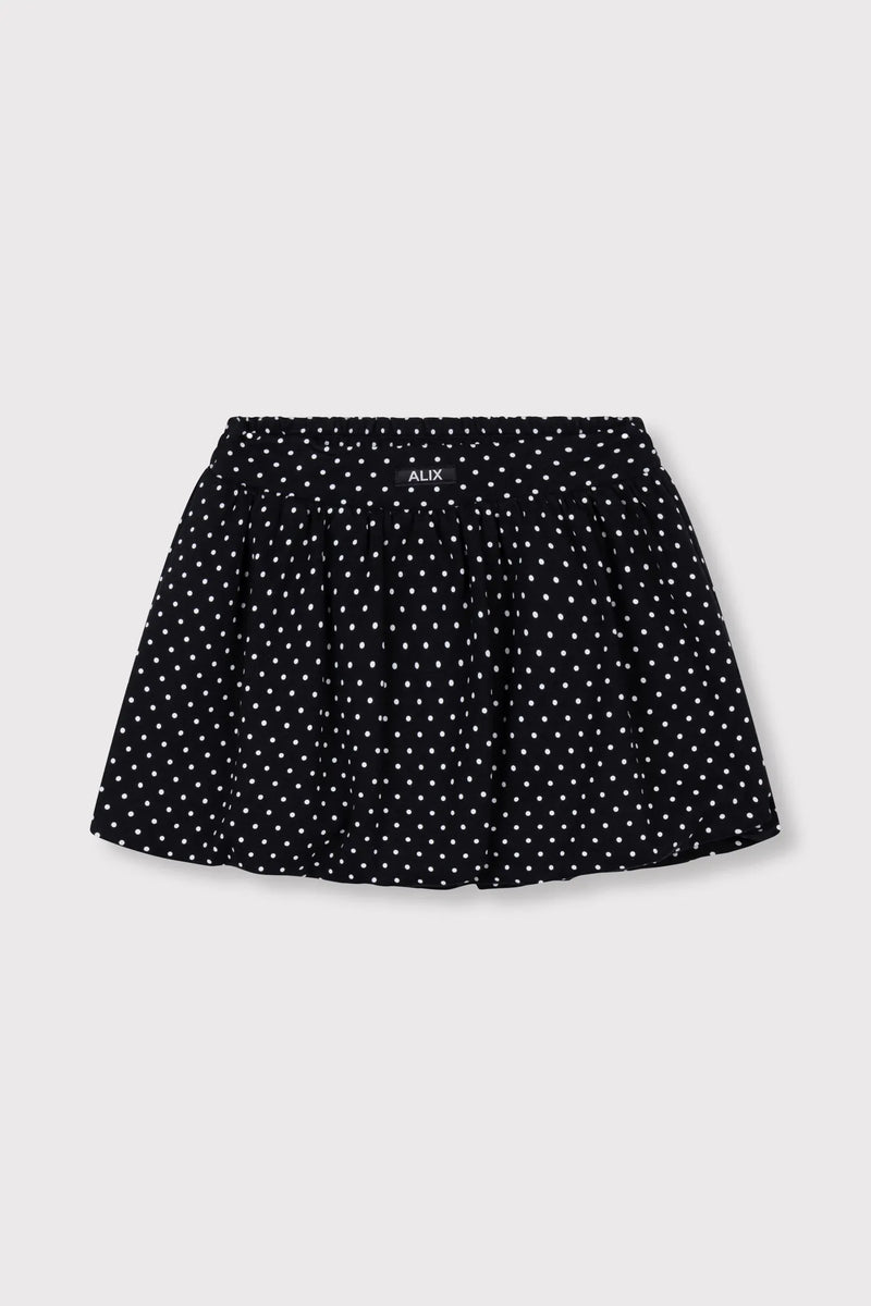 Meisjes Kids woven dot skirt van ALIX Mini in de kleur Black / White in maat 158-164.