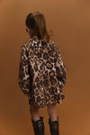 Meisjes Kids woven jaguar dress van ALIX Mini in de kleur Animal in maat 146-152.