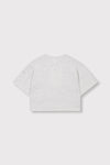 Meisjes Kids knitted batwing T-shirt van ALIX Mini in de kleur Light Grey Melange in maat 158-164.