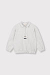 Meisjes Kids knitted polo sweater van ALIX Mini in de kleur Light Grey Melange in maat 158-164.