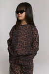 Meisjes Kids knitted leopard sweater van ALIX Mini in de kleur Animal in maat 158-164.