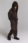 Meisjes Kids knitted leopard sweater van ALIX Mini in de kleur Animal in maat 158-164.