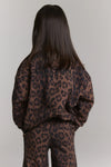 Meisjes Kids knitted leopard sweater van ALIX Mini in de kleur Animal in maat 158-164.