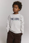Meisjes Kids knitted The Label longsleeve van ALIX Mini in de kleur Light Grey Melange in maat 158-164.