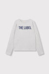 Meisjes Kids knitted The Label longsleeve van ALIX Mini in de kleur Light Grey Melange in maat 158-164.