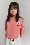 Meisjes Kids knitted cropped sweater van ALIX Mini in de kleur Bright Coral in maat 158-164.