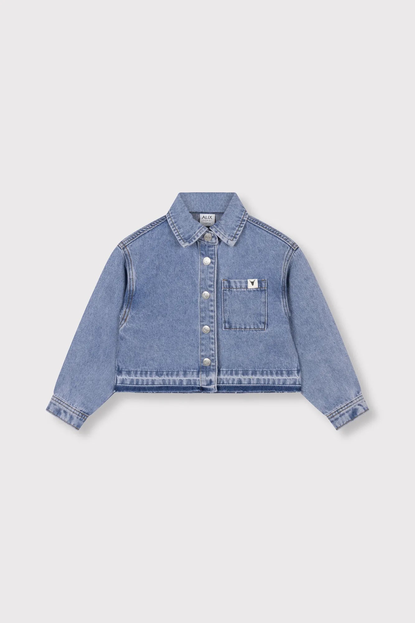 ALIX Mini Kids woven flowy denim blouse