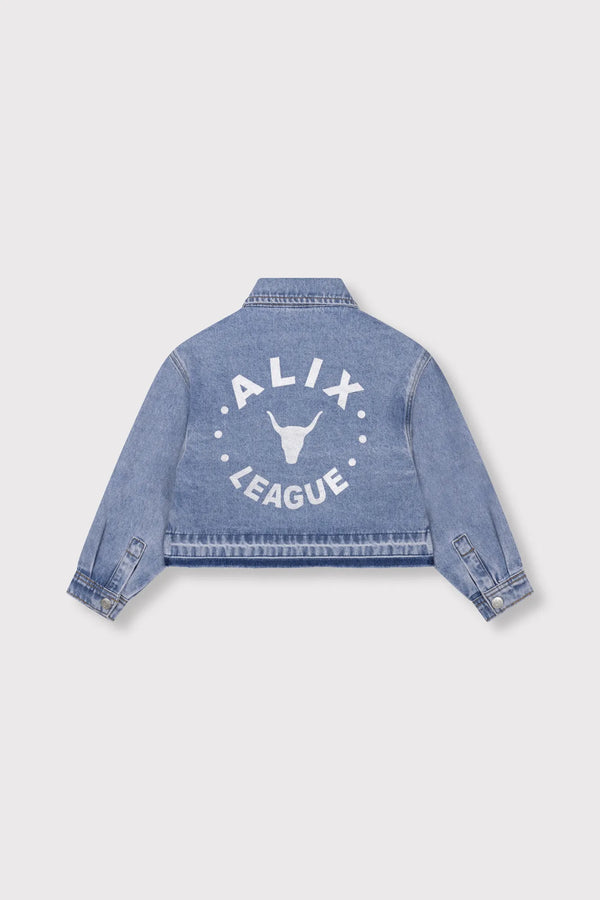 ALIX Mini Kids woven flowy denim blouse