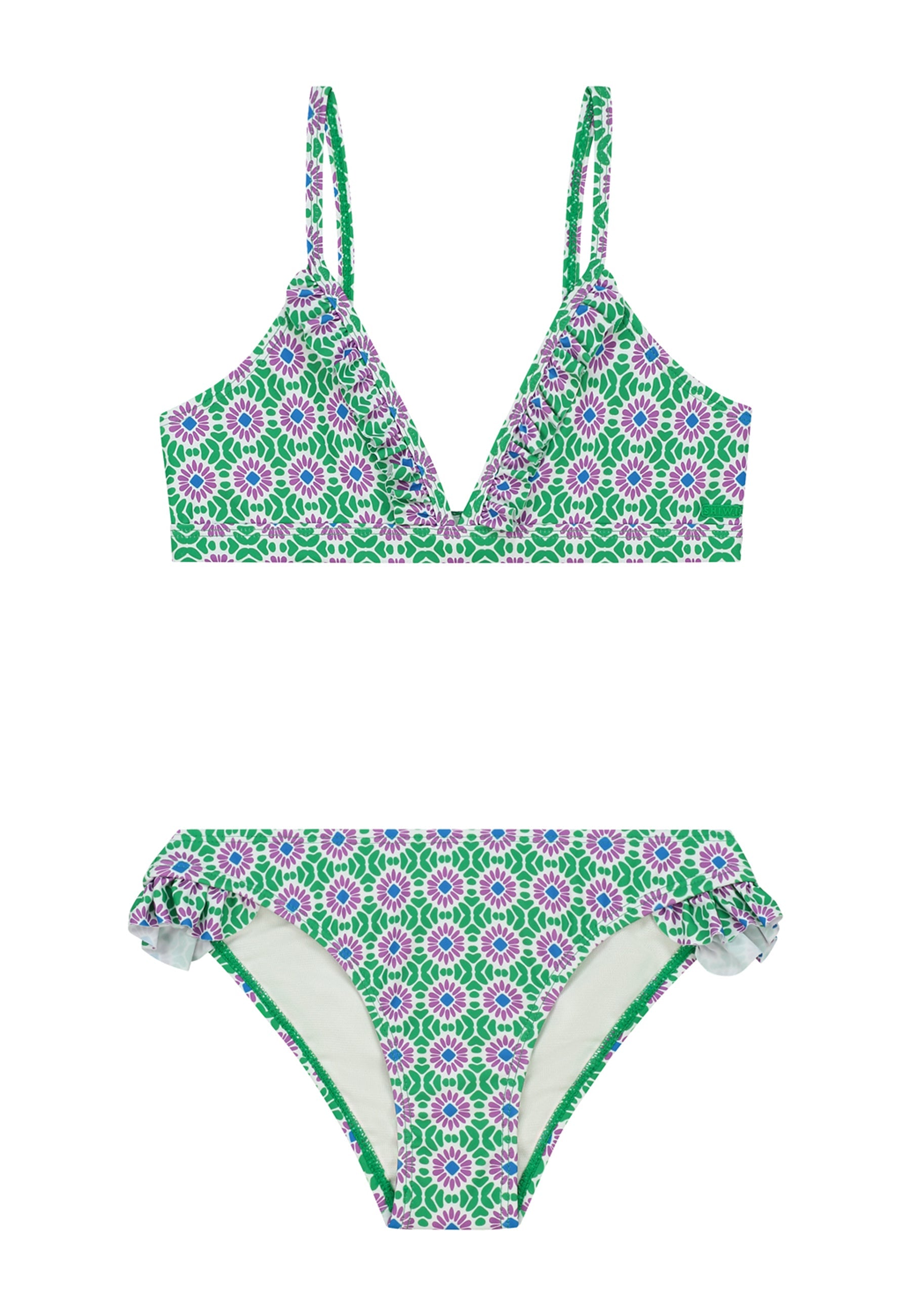 Meisjes BLAKE bikini set porto tile van  in de kleur tropic green tile in maat 158-164.