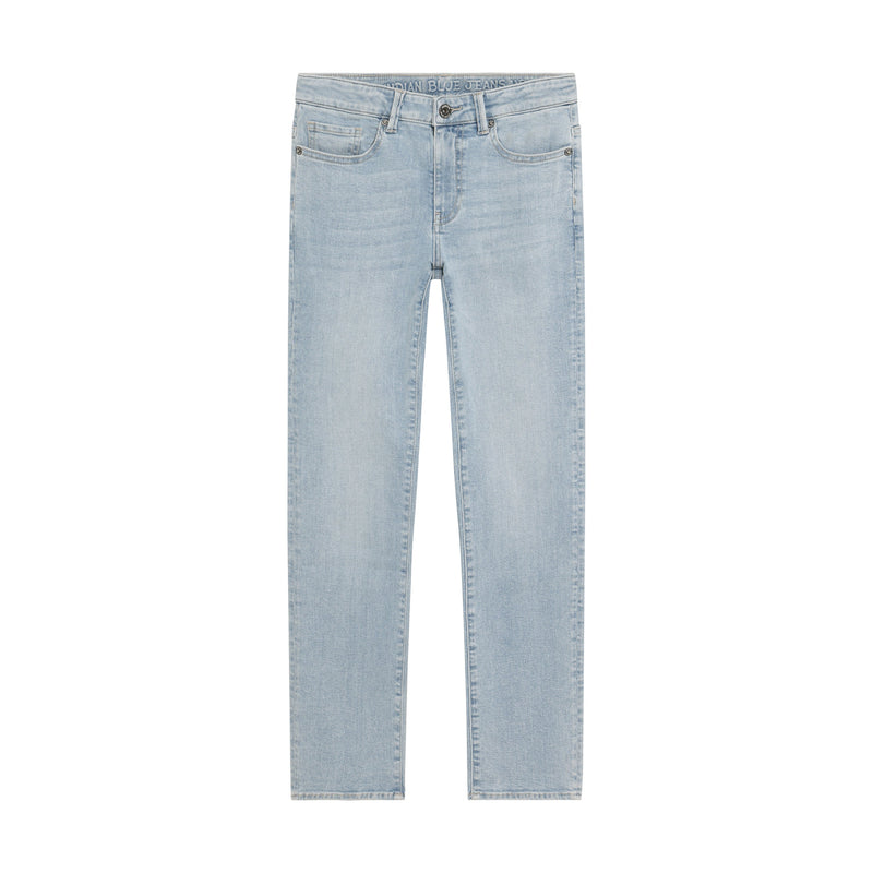 Jongens Wide Straight Fit Blue jeans van Indian Blue Jeans in de kleur Light Denim Blue in maat 176.