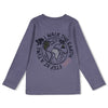 Jongens Longsleeve met backprint - Rock the Earth van Sturdy in de kleur Blauw in maat 128.