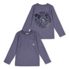 Jongens Longsleeve met backprint - Rock the Earth van Sturdy in de kleur Blauw in maat 128.