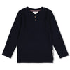 Jongens Longsleeve wafelstructuur - Rock the Earth van Sturdy in de kleur d.Blauw in maat 128.