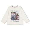 Jongens Longsleeve oversized - Rock the Earth van Sturdy in de kleur Offwhite in maat 128.