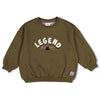 Jongens Sweater oversized - Rock the Earth van Sturdy in de kleur Army in maat 128.