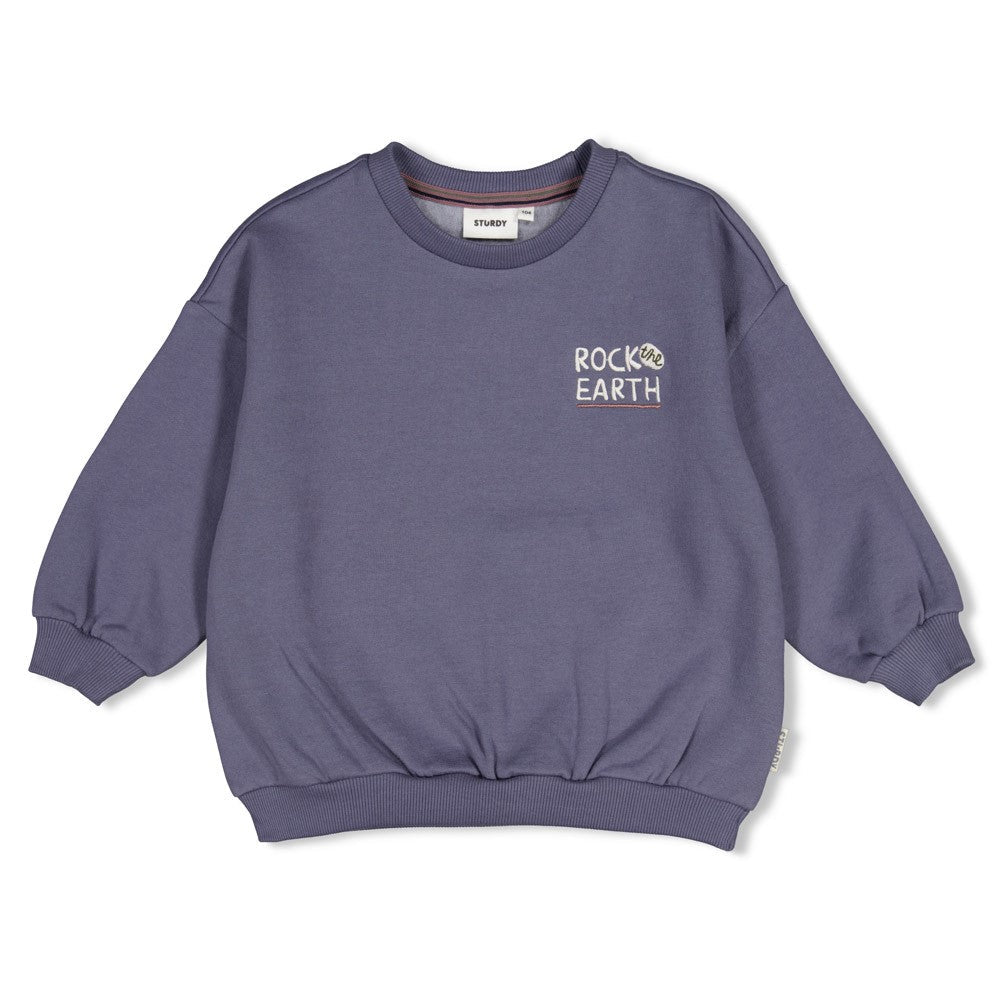 Sturdy Sweater met backprint oversized - Rock the Earth