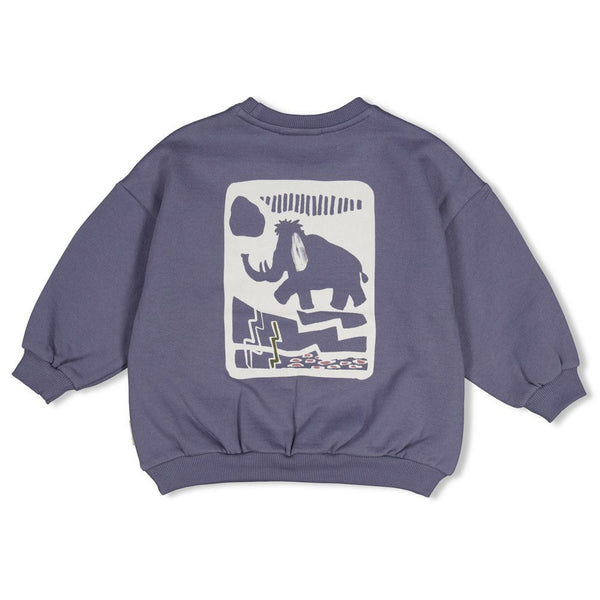 Sturdy Sweater met backprint oversized - Rock the Earth