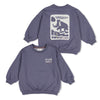 Jongens Sweater met backprint oversized - Rock the Earth van Sturdy in de kleur Blauw in maat 128.