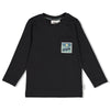 Jongens Longsleeve met backprint - Fix It van Sturdy in de kleur Antraciet in maat 128.