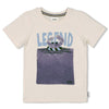Jongens T-shirt - The Getaway van Sturdy in de kleur Offwhite in maat 128.