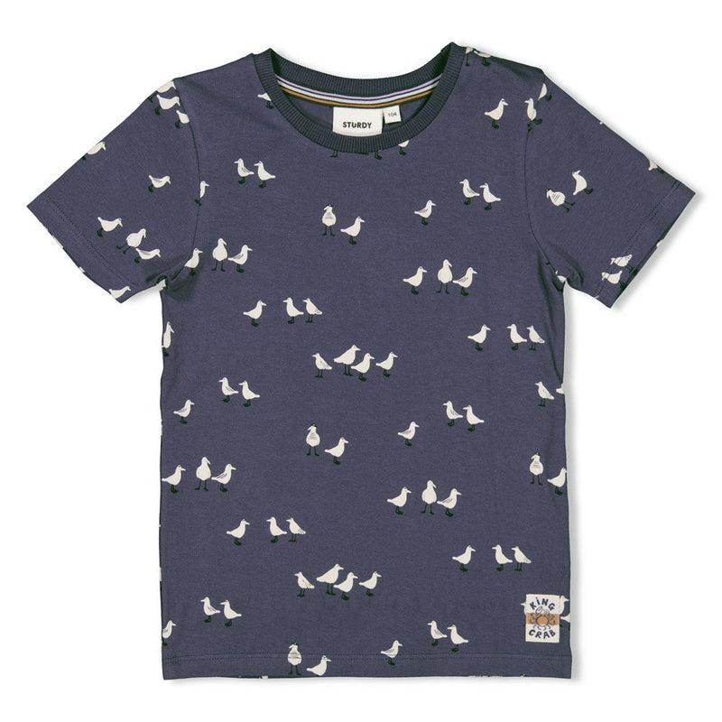 Jongens T-shirt AOP - The Getaway van Sturdy in de kleur Indigo in maat 128.
