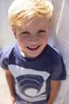 Jongens T-shirt - The Getaway van Sturdy in de kleur Indigo in maat 128.