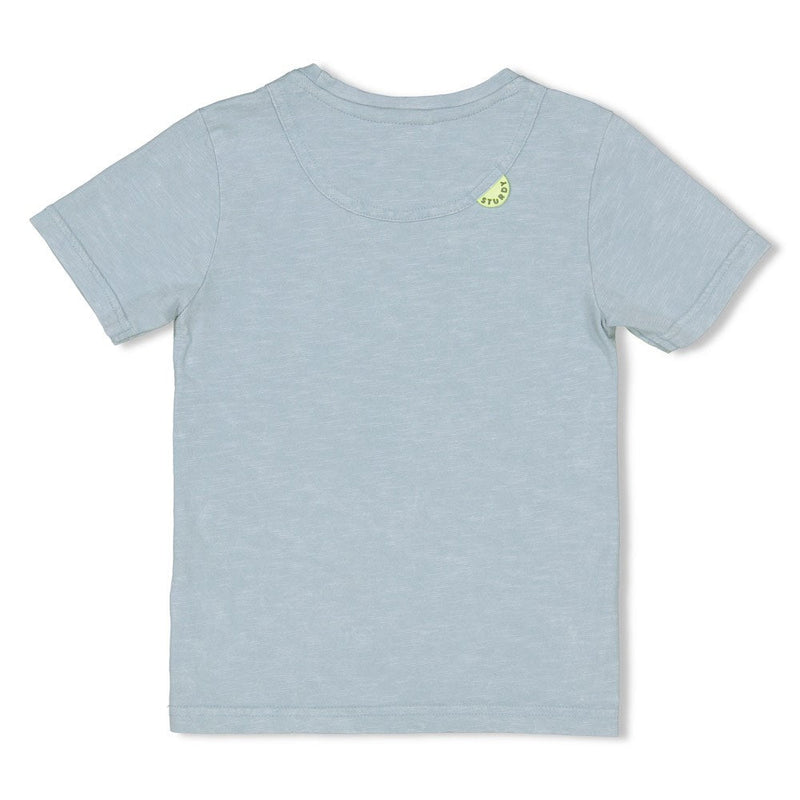 Jongens T-shirt - Gone Surfing van Sturdy in de kleur l.Blauw in maat 128.