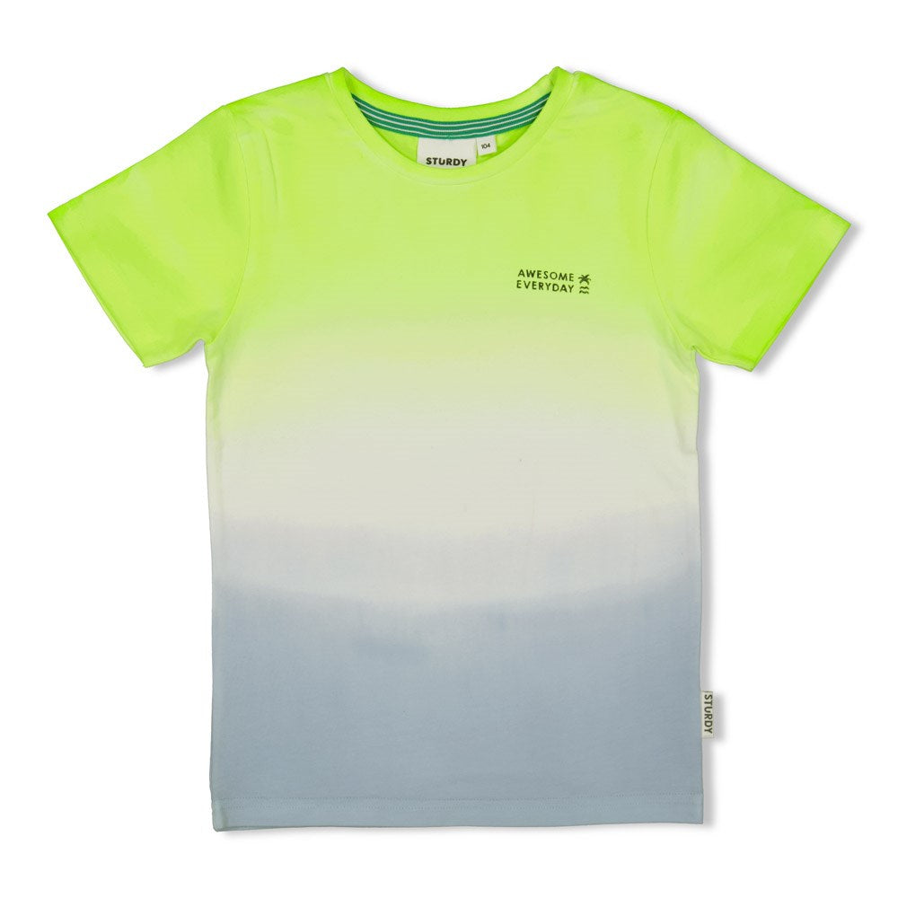 Jongens T-shirt - Gone Surfing van Sturdy in de kleur Lime in maat 128.