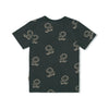 Jongens T-shirt AOP - Checkmate van Sturdy in de kleur Antraciet in maat 128.
