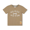 Jongens T-shirt - Checkmate van Sturdy in de kleur Army in maat 128.