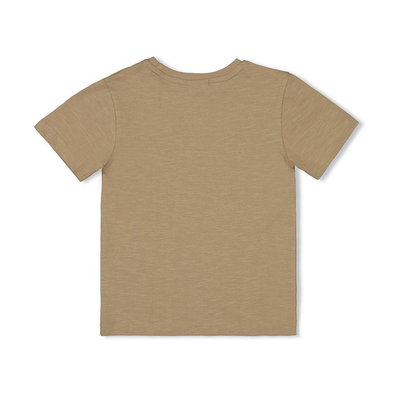 Jongens T-shirt - Checkmate van Sturdy in de kleur Army in maat 128.