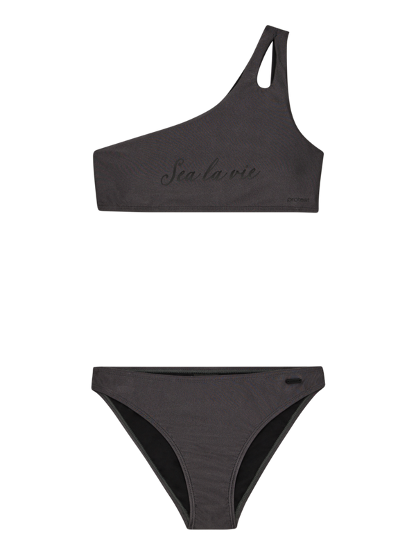 Meisjes PRTYeah JR bikini van Protest in de kleur Anthra Grey in maat 176.