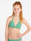 Meisjes PRTTolove JR triangle bikini van Protest in de kleur Jardin Green in maat 176.