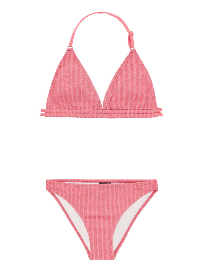 Meisjes PRTTolove JR triangle bikini van Protest in de kleur Guava Pink in maat 176.